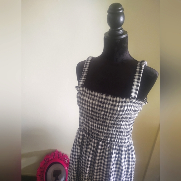 Gingham Sundress in 🔲 Black & White by Divided~ Long-length Size: L - Picture 6 of 9